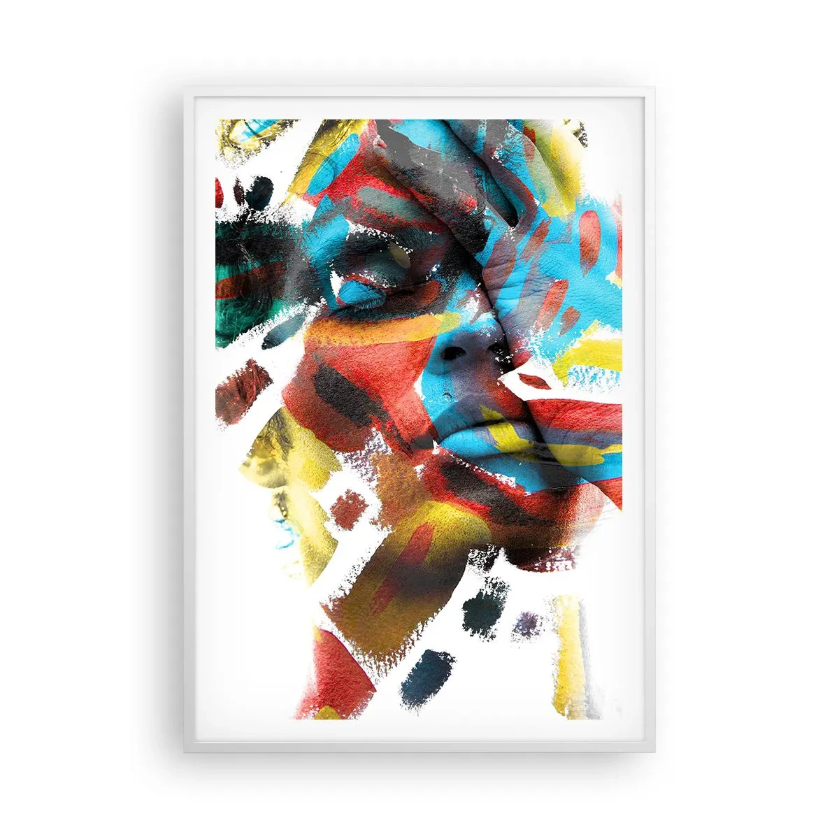 Poster in een witte lijst - Een kleurrijke persoonlijkheid - 70x100 cm