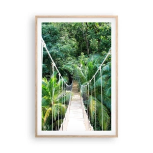 Een poster in een licht eiken lijst - Welkom in de jungle! - 61x91 cm