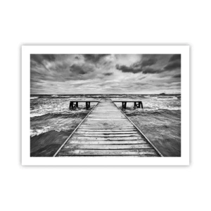 Poster - Ik wacht tot de wind wegjaagt... - 70x50 cm