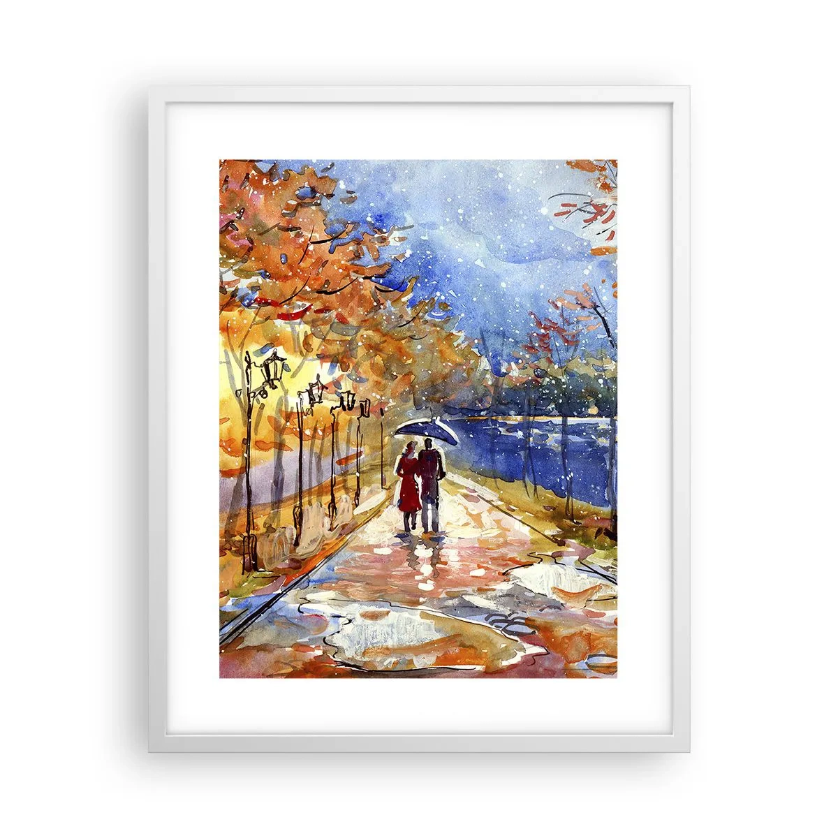 Poster in een witte lijst - Samen tot de grens van de tijd - 40x50 cm