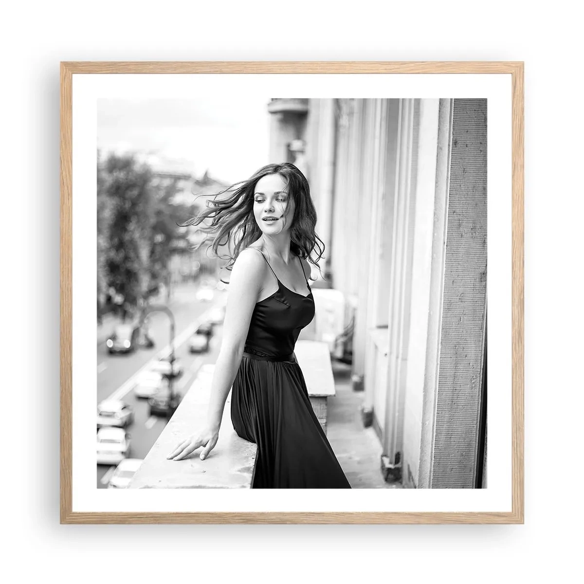 Een poster in een licht eiken lijst - Zeker een Parijzenaar - 60x60 cm
