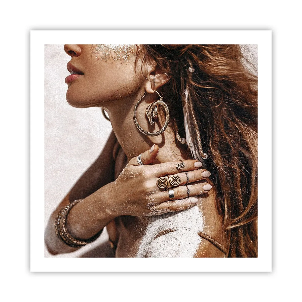 Poster - Koningin van het wilde strand - 60x60 cm