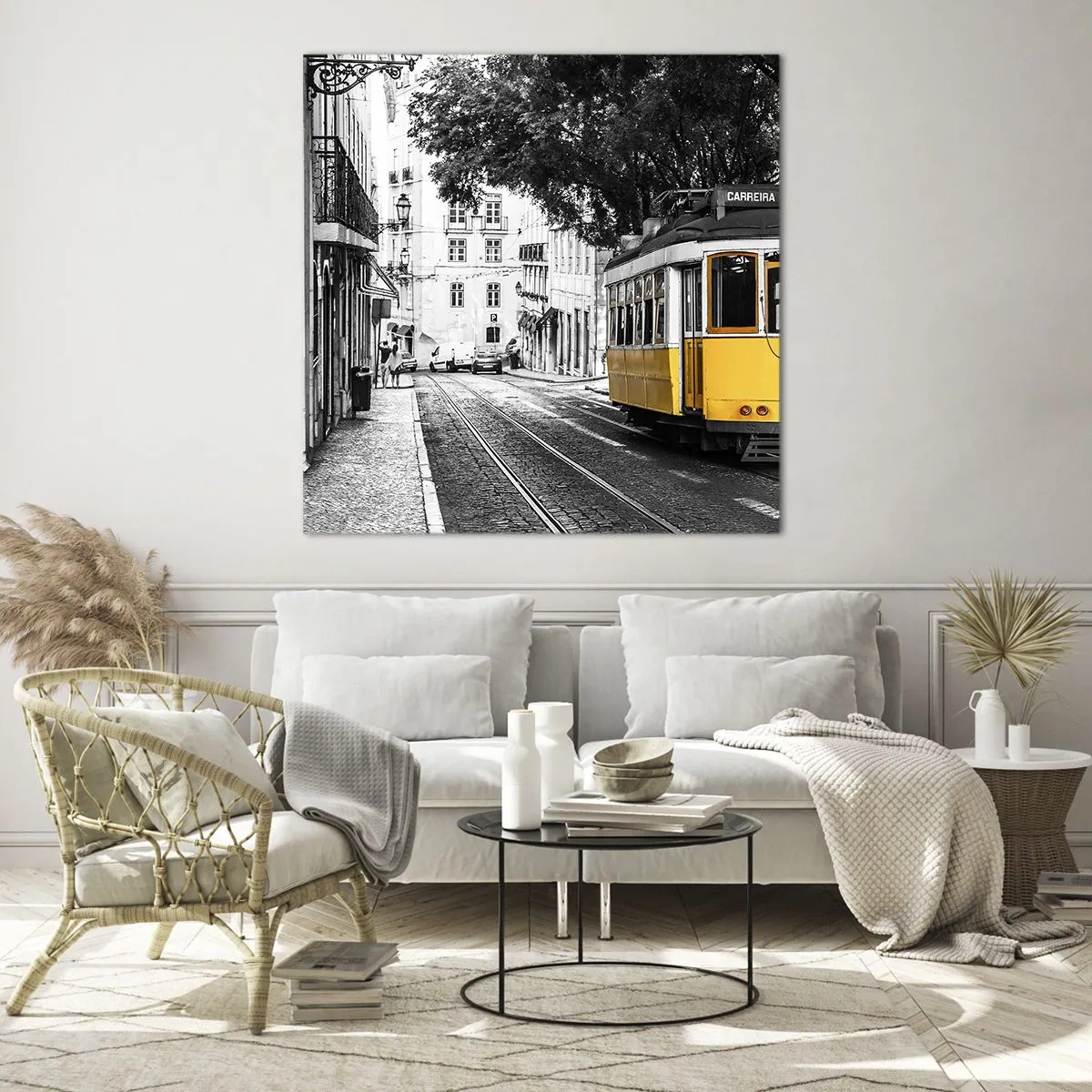 Schilderen op glas - En op de achtergrond fado - 30x30 cm