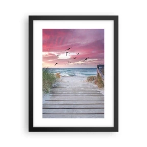 Poster in een zwarte lijst - Baltische indruk - 30x40 cm