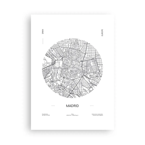 Poster - Anatomie van Madrid - 50x70 cm