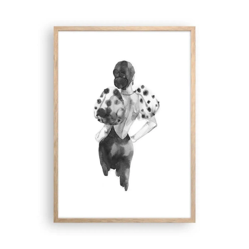 Een poster in een licht eiken lijst - Ze kwam langs - 50x70 cm