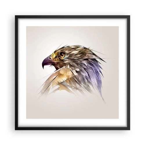 Poster in een zwarte lijst - Portret van een krijger - 50x50 cm