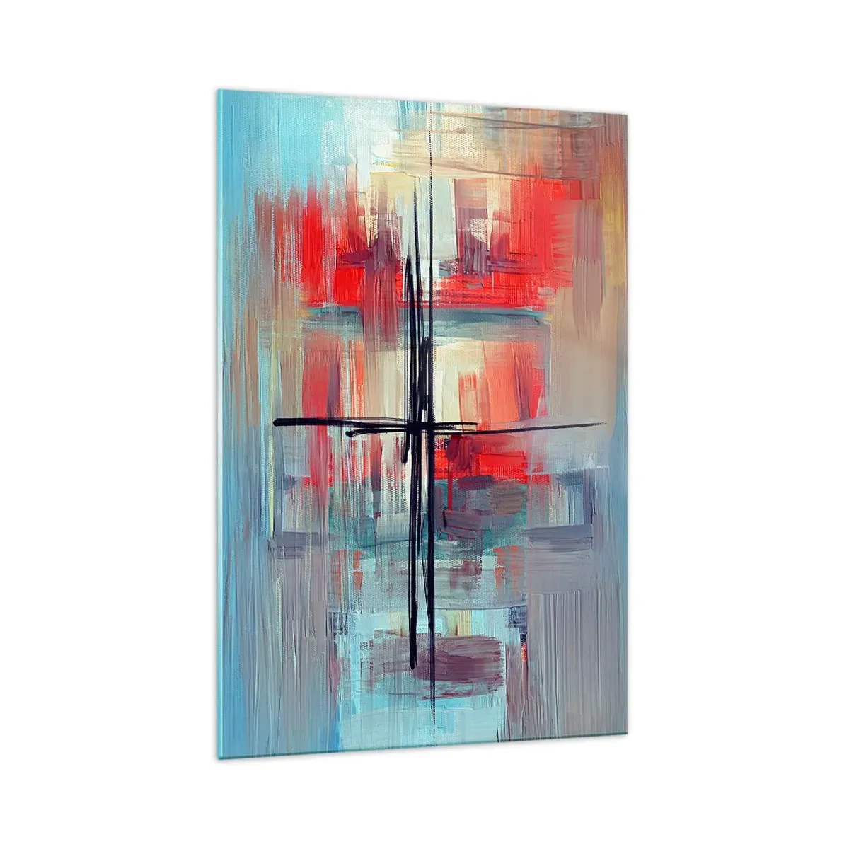 Schilderen op glas - Een landschap in een onbekende dimensie - 70x100 cm