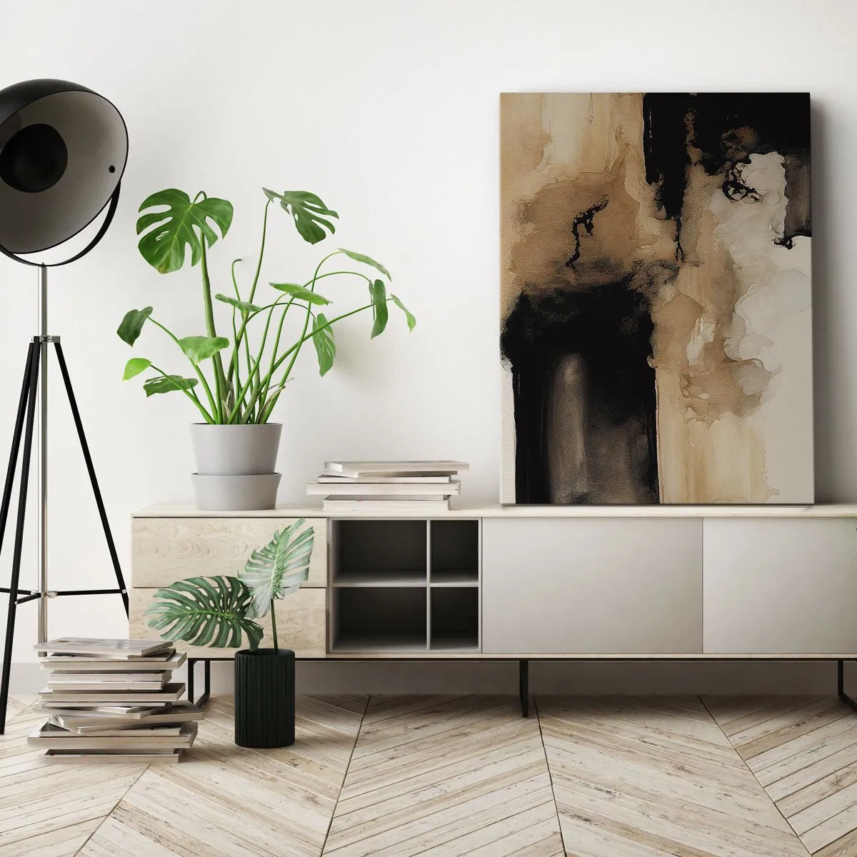 Schilderen op canvas - Intrigerende abstractie - 50x70 cm