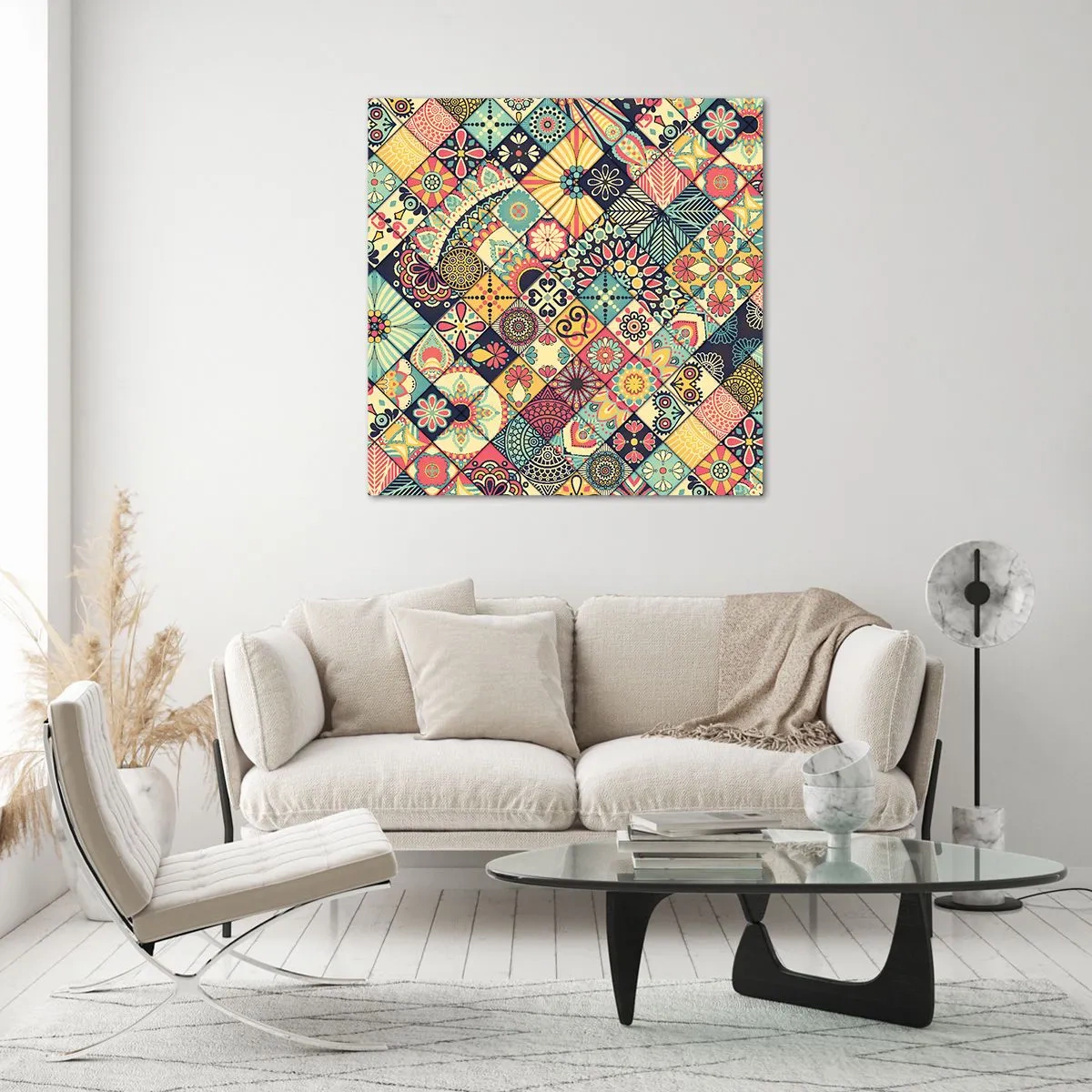 Schilderen op glas - Marokkaanse sfeer - 70x70 cm