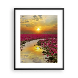 Poster in een zwarte lijst - Het geheime leven van het meer - 40x50 cm