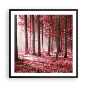 Poster in een zwarte lijst - Rood is net zo mooi - 60x60 cm