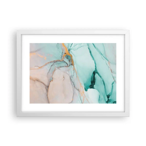 Poster in een witte lijst - Een dans van vormen en kleuren - 40x30 cm