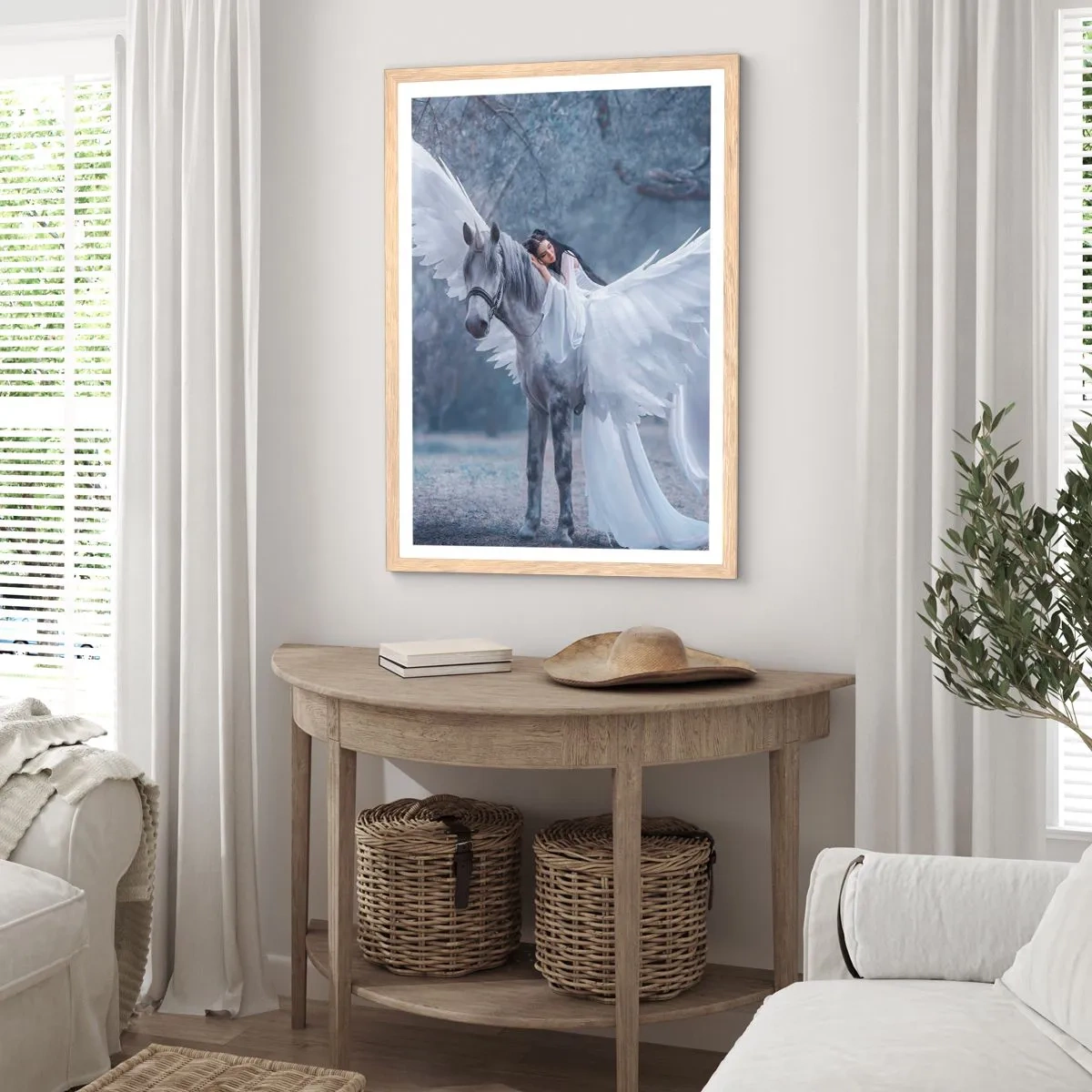 Een poster in een licht eiken lijst - Een geïnspireerd moment - 50x70 cm