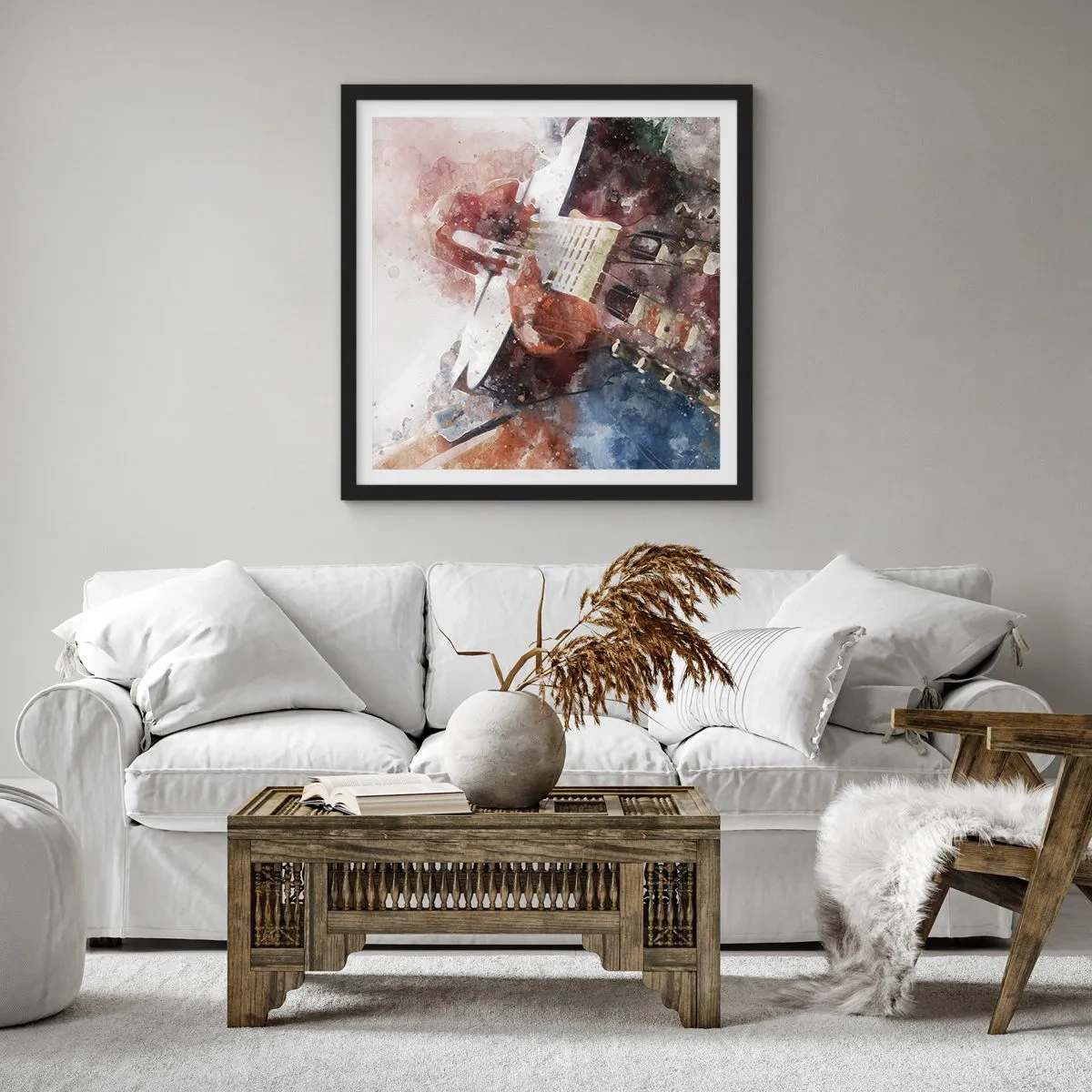 Poster in een zwarte lijst - En wat vind je ervan? - 50x50 cm