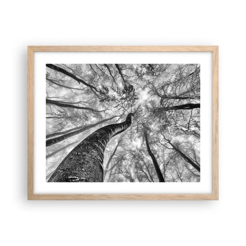 Een poster in een licht eiken lijst - Race naar het licht - 50x40 cm