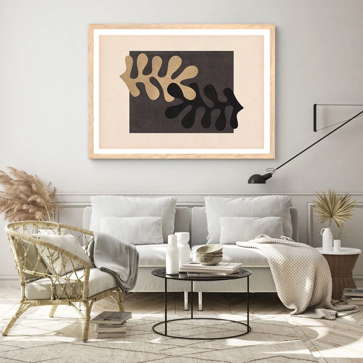 Een poster in een licht eiken lijst - Afwezigheid en complement - 91x61 cm