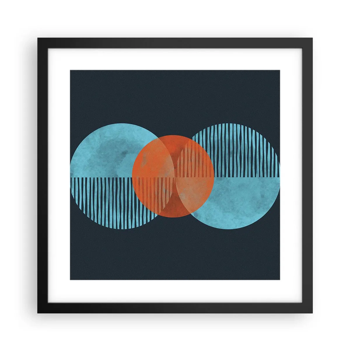 Poster in een zwarte lijst - Symmetrische compositie - 40x40 cm