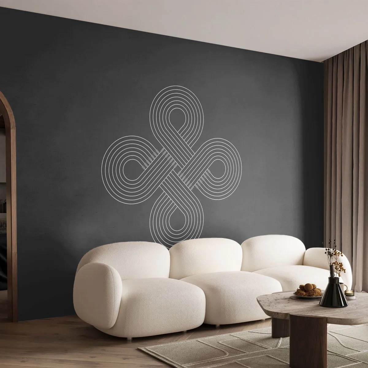 Zelfklevend Fotobehang Deluxe Sticker - In de Keltische geest - Abstractie, Deel, Minimalisme - 250x175 cm