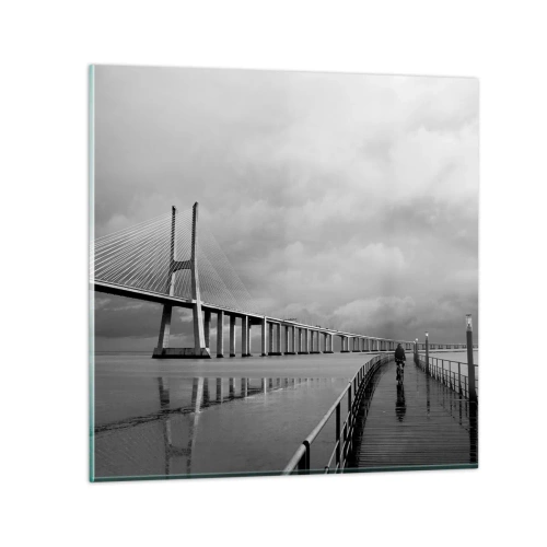 Schilderen op glas - Gun iedereen wat hij verdient. - 60x60 cm