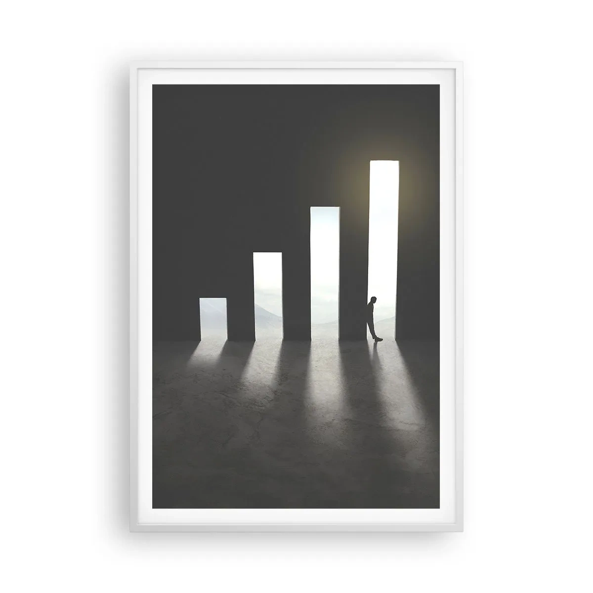 Poster in een witte lijst - Succes - impressie - 70x100 cm