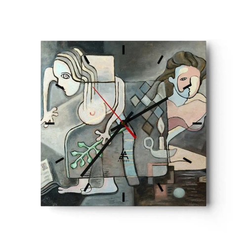 Wandklok - Klok - Mozaïek van geest en materie - 30x30 cm