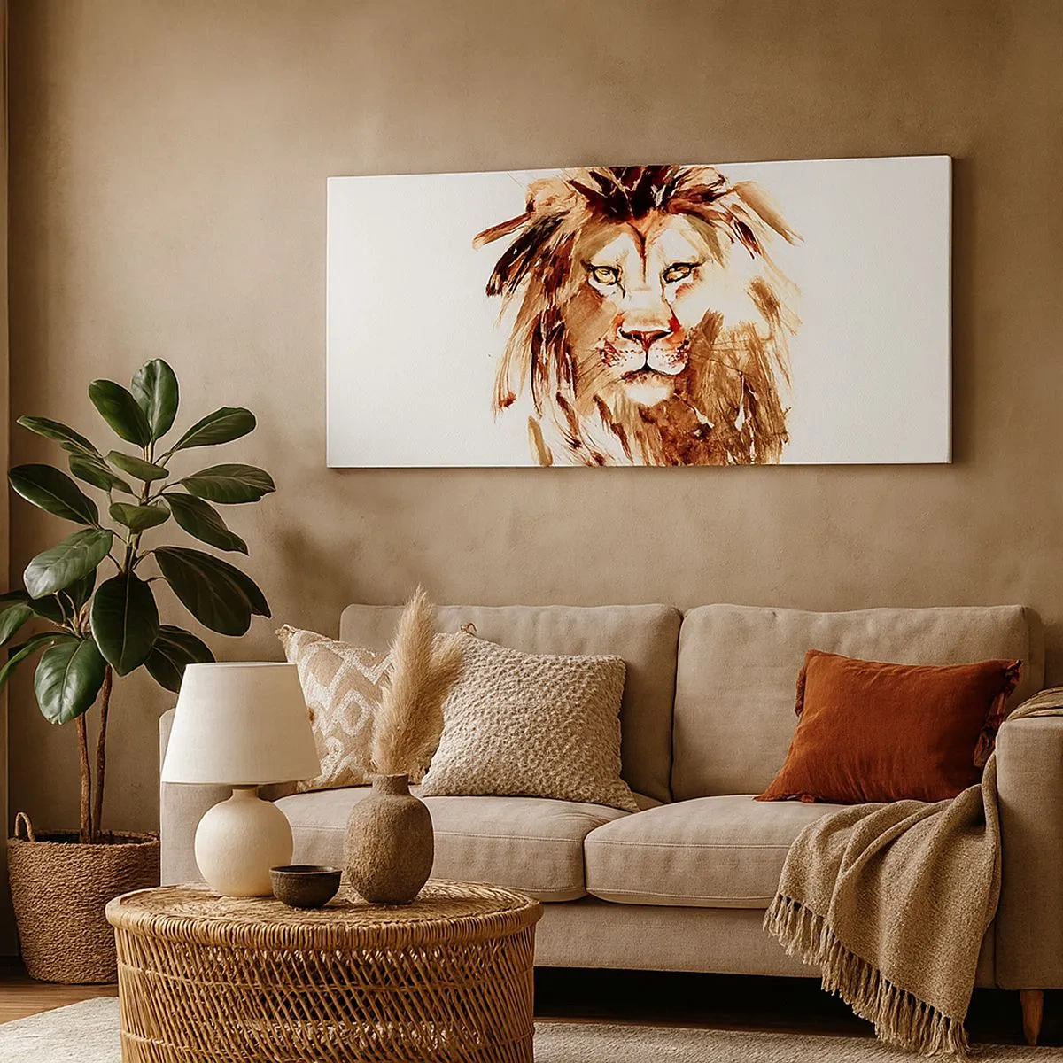 Schilderen op canvas - Kracht en waardigheid - 100x40 cm