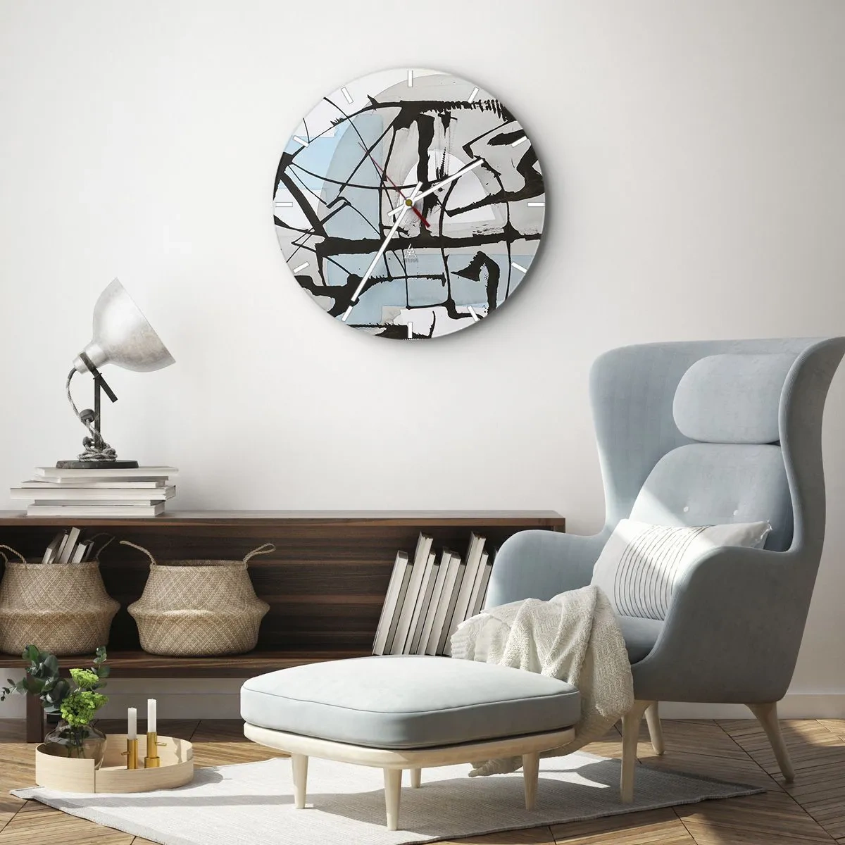Wandklok - Klok - Toch blauw - 40x40 cm