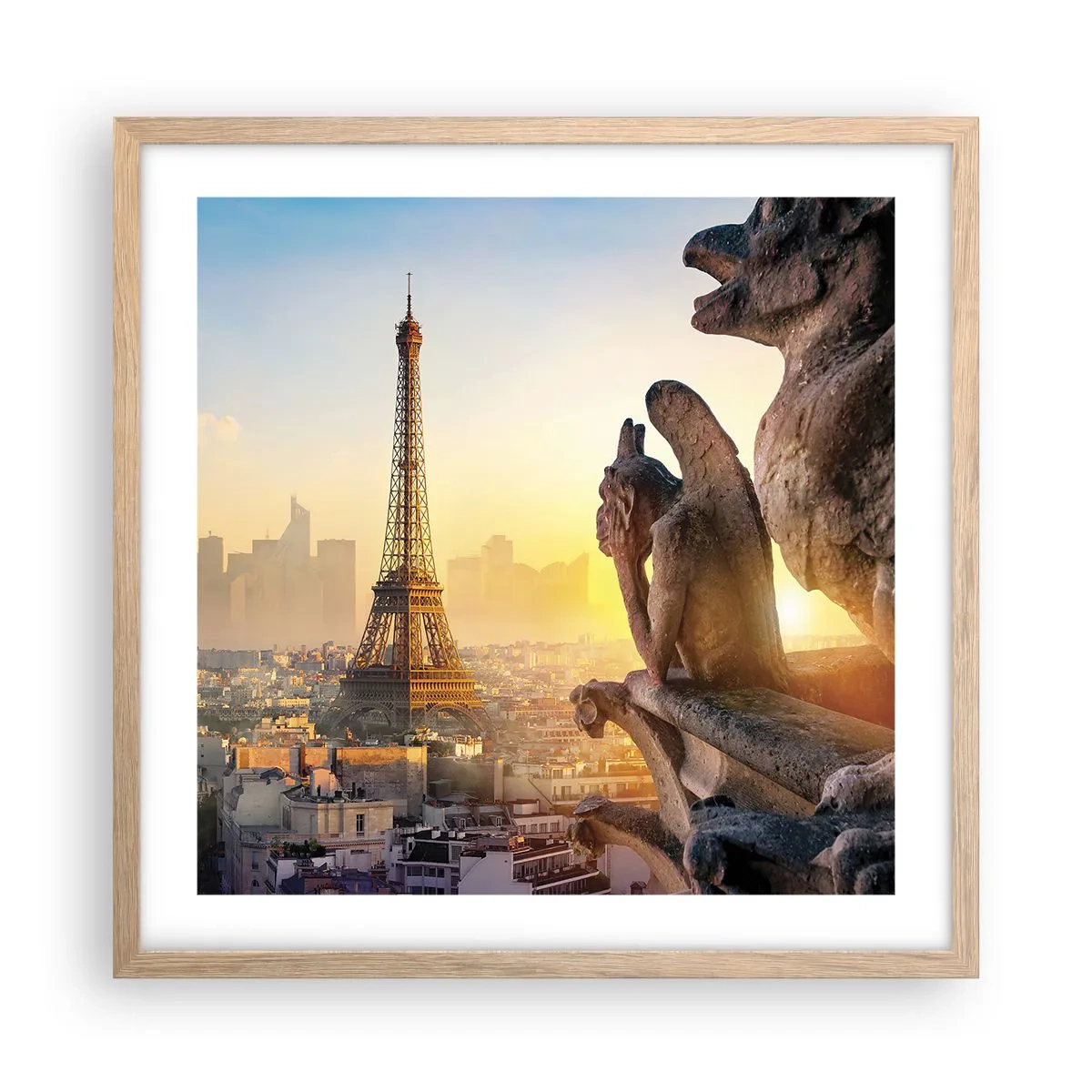 Een poster in een licht eiken lijst - Er is veel veranderd... - 50x50 cm