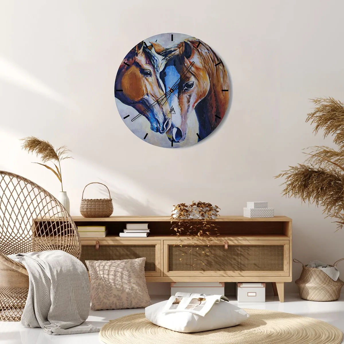 Wandklok - Klok - Is het vriendschap? is het liefde? - 40x40 cm