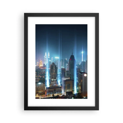 Poster in een zwarte lijst - Op z'n Berlijns naar de hemel - 30x40 cm