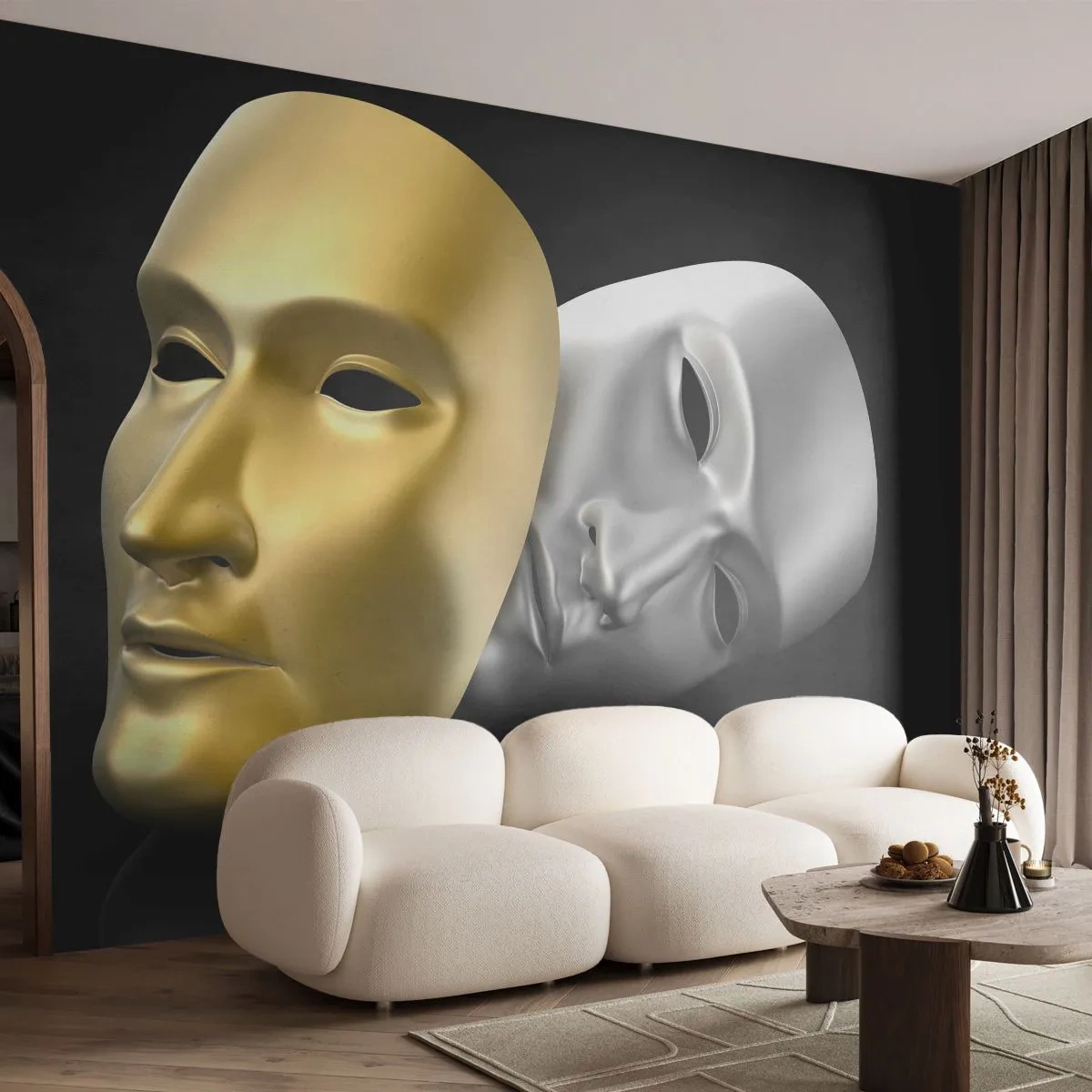 Fotobehang Premium Canvas - Het leven is theater - Kap, Deel, Theater - 250x175 cm