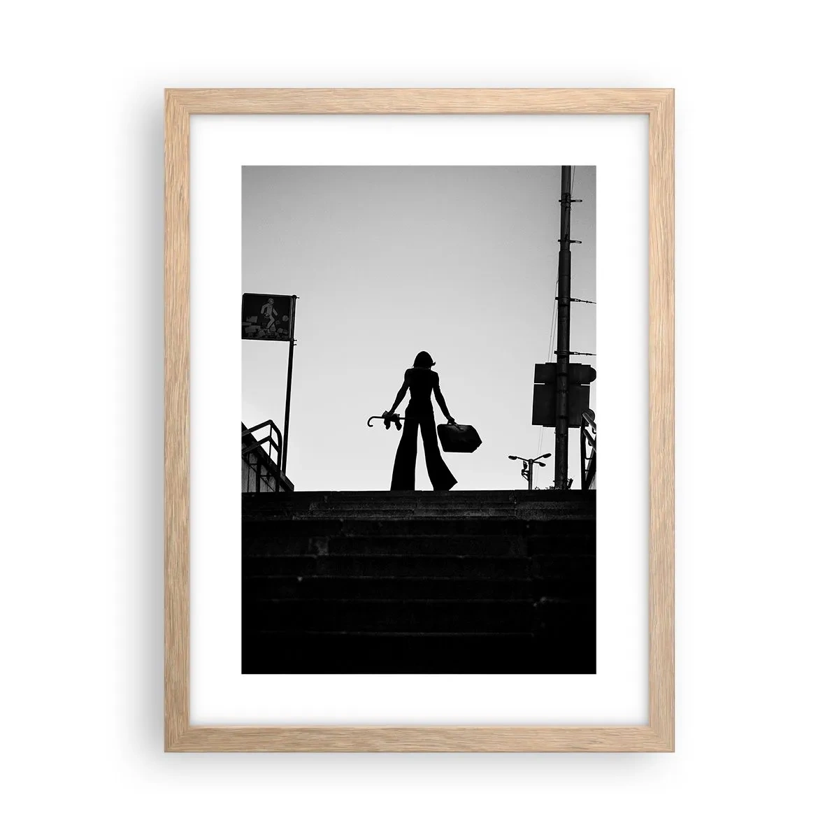 Een poster in een licht eiken lijst - Stedelijk dwalen - 30x40 cm