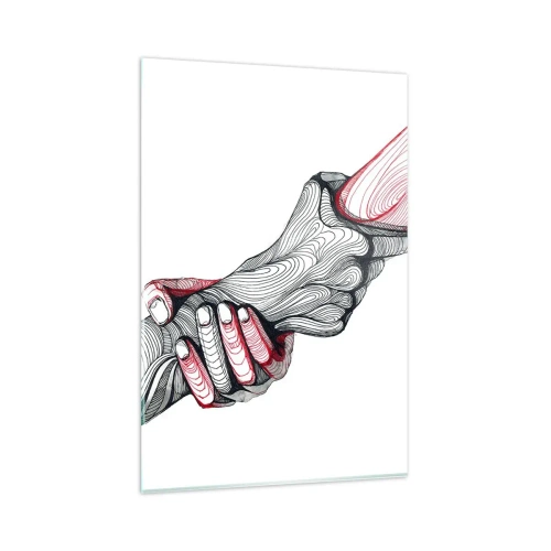 Schilderen op glas - Je bent in goede handen - 80x120 cm