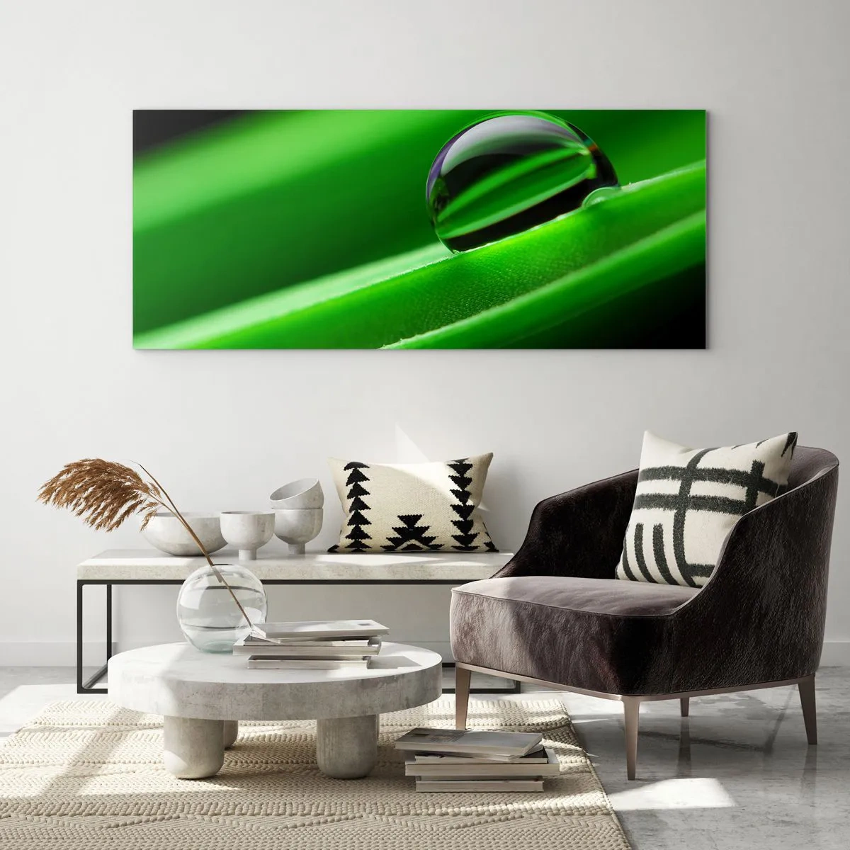 Schilderen op glas - Leven van dichtbij - 90x30 cm