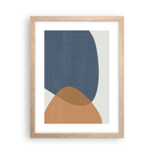 Een poster in een licht eiken lijst - Ovalen en invloeden - 30x40 cm