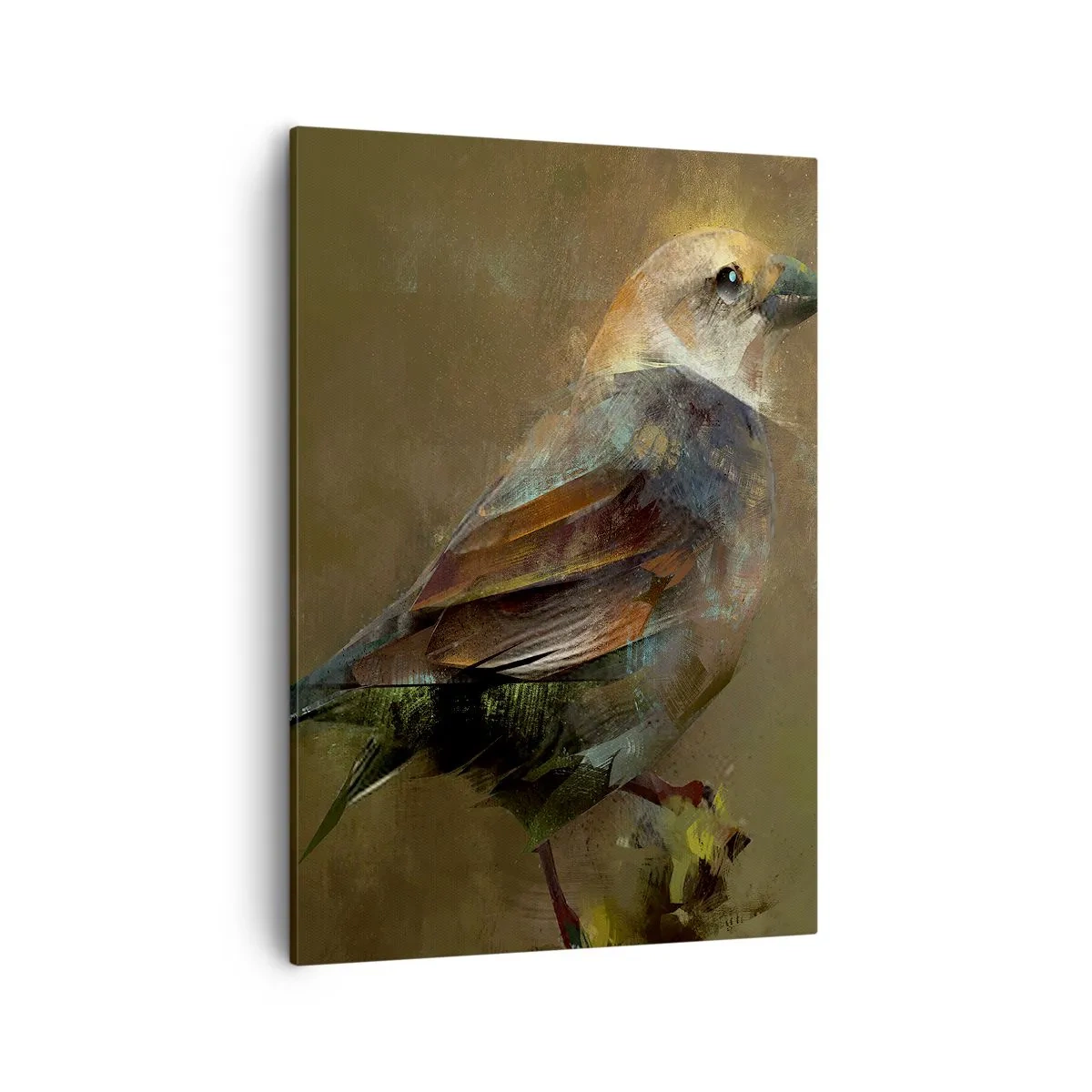 Schilderen op canvas - Een mus, een klein vogeltje - 50x70 cm