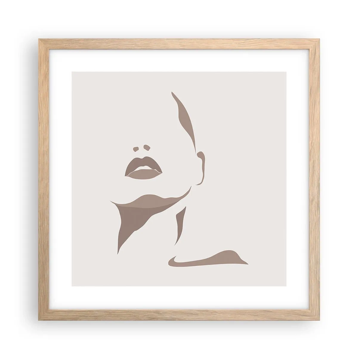 Een poster in een licht eiken lijst - Gemaakt van licht en schaduw - 40x40 cm