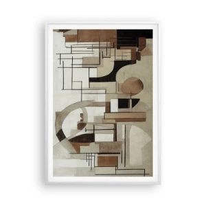 Poster in een witte lijst - Stadslandschap 2.0 - 70x100 cm