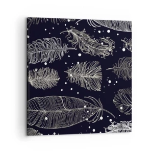 Schilderen op canvas - Gevederde kant - 60x60 cm