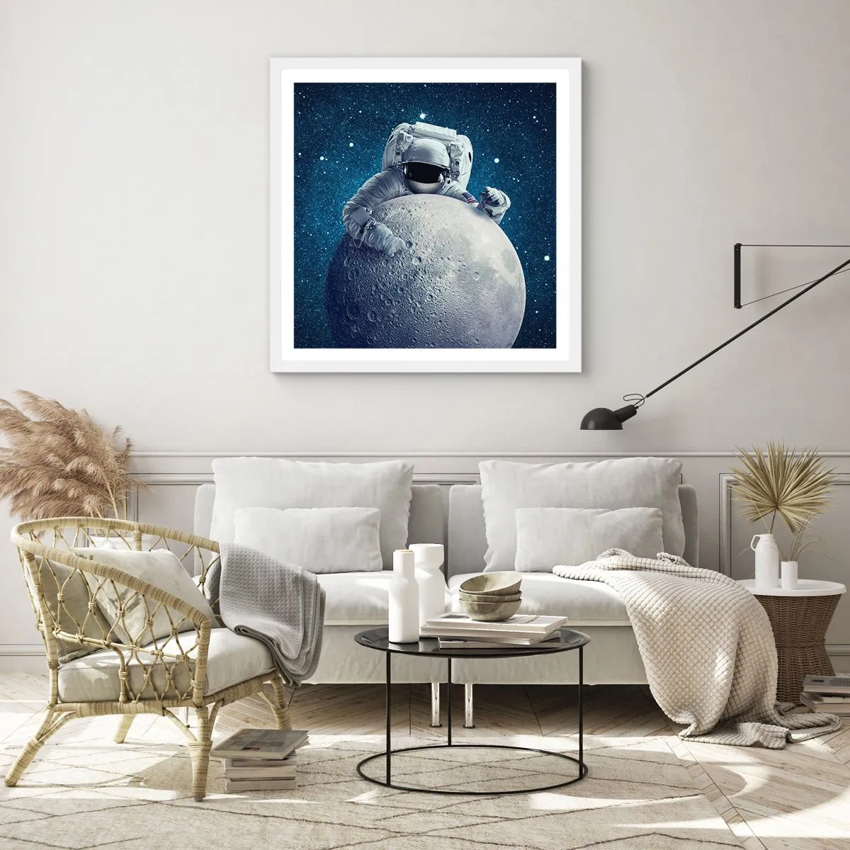 Poster in een witte lijst - Ruimte grappenmaker - 50x50 cm