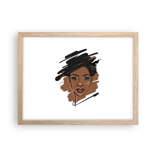 Een poster in een licht eiken lijst - Zoet als chocolade - 40x30 cm