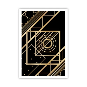 Poster - Gouden geometrie - 70x100 cm
