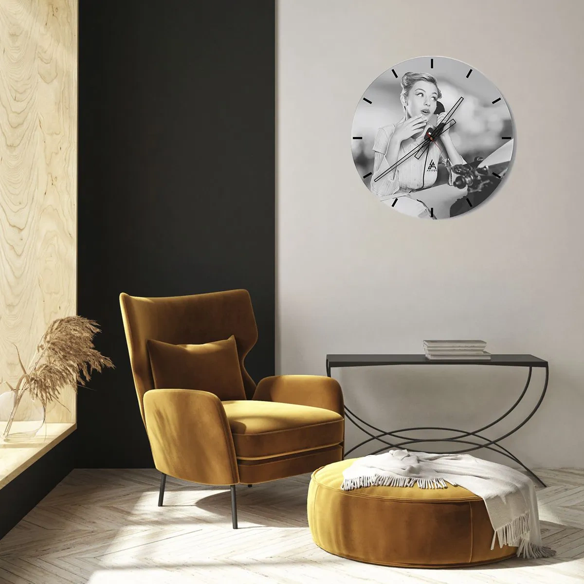 Wandklok - Klok - Hallo, het zijn de jaren 50. - 40x40 cm