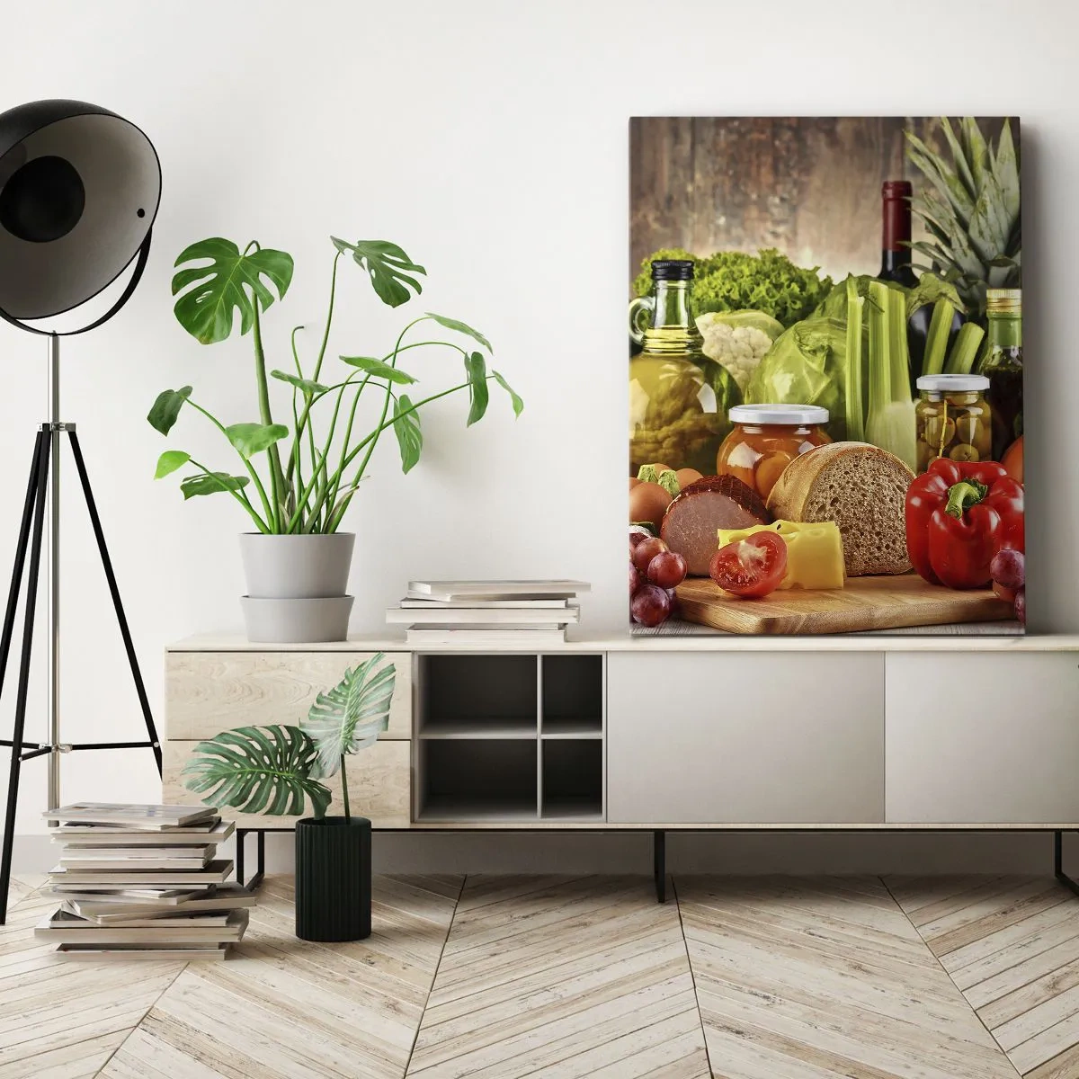 Schilderen op canvas - Gerookt, gebakken en gemarineerd - 50x70 cm