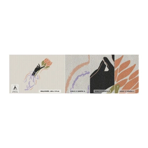 Fotobehang Monster Premium Sand - Zusterlijke aanraking - Hand, Bloem, Minimalisme - 100x30 cm