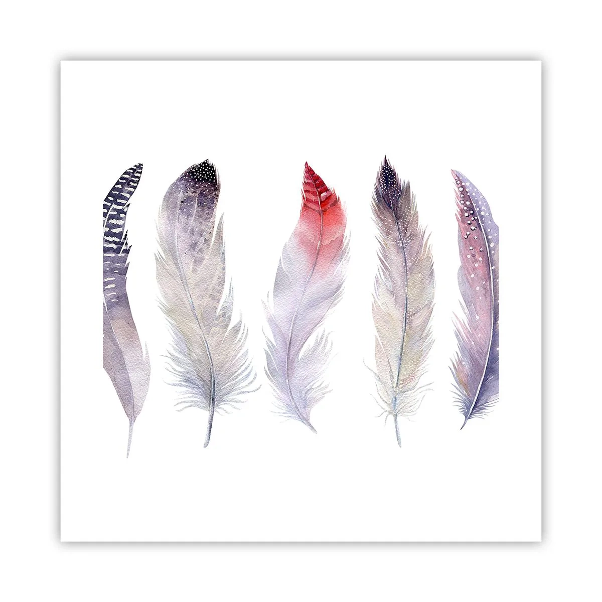 Poster - Delicaat als veelkleurige mist - 40x40 cm