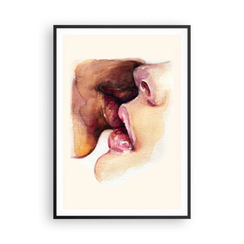 Poster in een zwarte lijst - Zoals dag en nacht, aarde en lucht - 70x100 cm