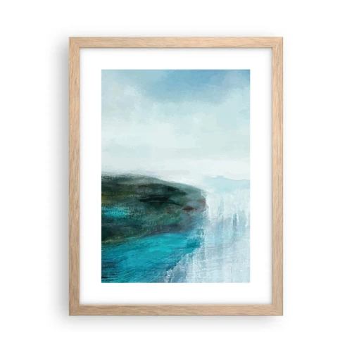 Een poster in een licht eiken lijst - Nautische abstractie - 30x40 cm