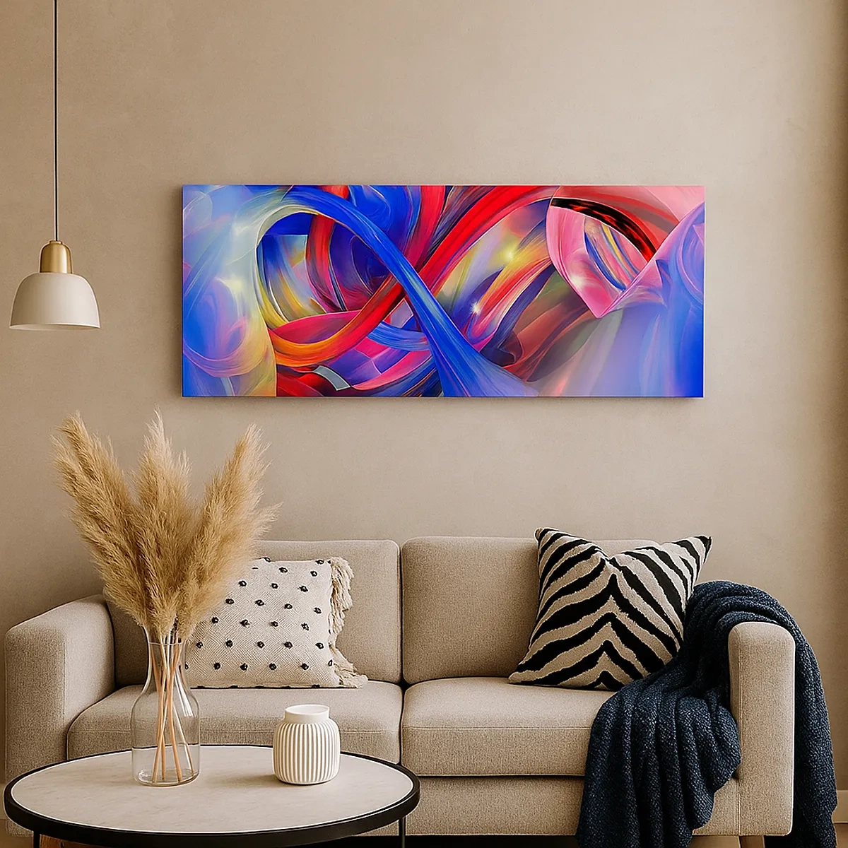 Schilderen op canvas - Een dans van kleuren - 30x30 cm